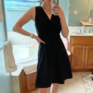 LOFT Black Button-down Dress